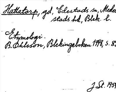 Bild på arkivkortet för arkivposten Hattatorp