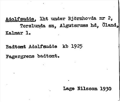 Bild på arkivkortet för arkivposten Adolfsudde