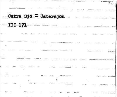 Bild på arkivkortet för arkivposten Östra Sjö