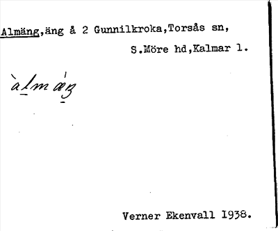 Bild på arkivkortet för arkivposten Almäng