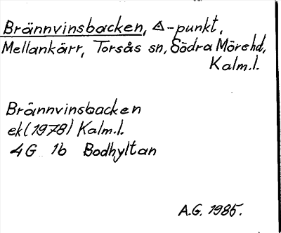Bild på arkivkortet för arkivposten Brännvinsbacken