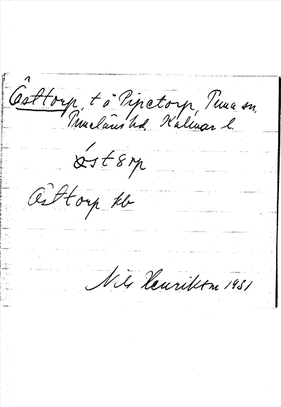 Bild på arkivkortet för arkivposten Östtorp