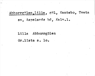 Bild på arkivkortet för arkivposten Abborrgölen, Lilla