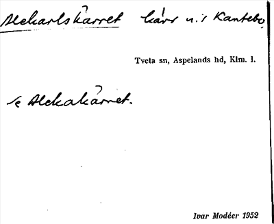 Bild på arkivkortet för arkivposten Alekarlskärret