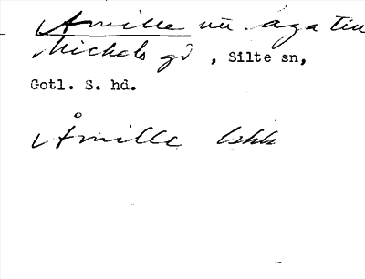 Bild på arkivkortet för arkivposten Amille