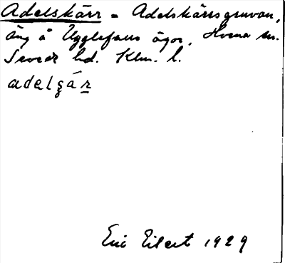Bild på arkivkortet för arkivposten Adelskärr