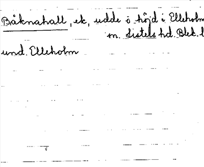 Bild på arkivkortet för arkivposten Båknahall