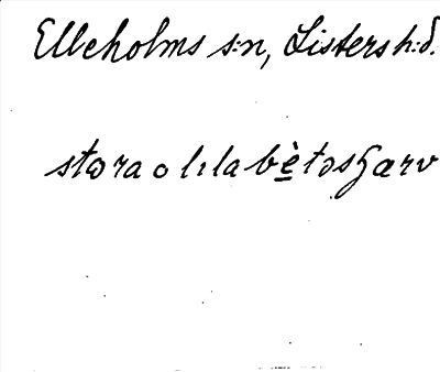 Bild på arkivkortet för arkivposten Stora och lilla Betesskär(v)et?