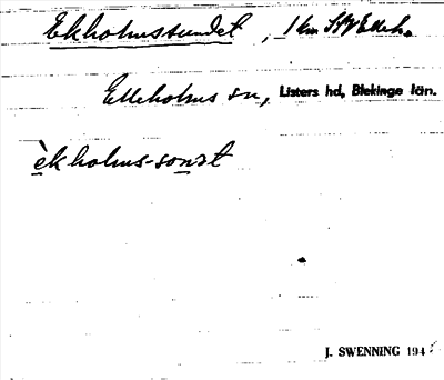 Bild på arkivkortet för arkivposten Ekholmssundet