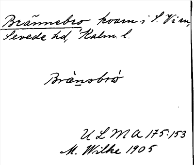 Bild på arkivkortet för arkivposten Brännebro