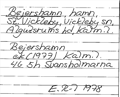 Bild på arkivkortet för arkivposten Bejershamn