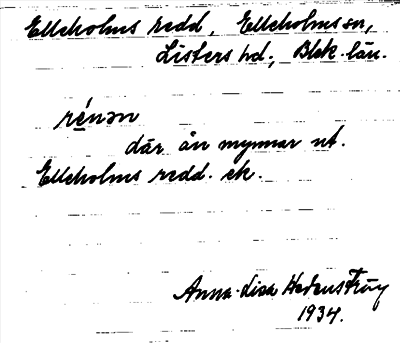Bild på arkivkortet för arkivposten Elleholms redd