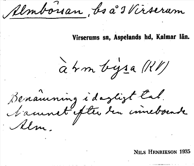 Bild på arkivkortet för arkivposten Almbörsan