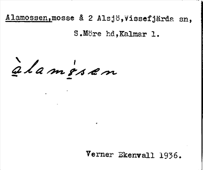 Bild på arkivkortet för arkivposten Alamossen