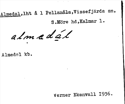 Bild på arkivkortet för arkivposten Almedal