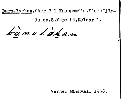 Bild på arkivkortet för arkivposten Barnalyckan