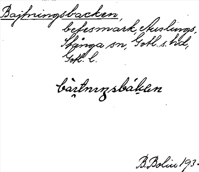 Bild på arkivkortet för arkivposten Bajtningsbacken