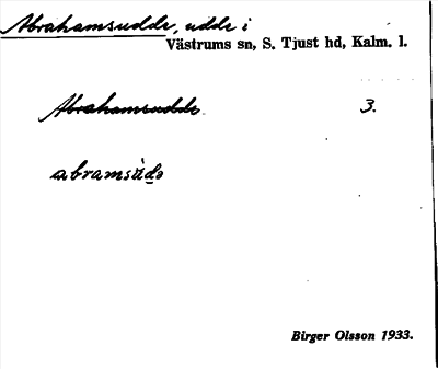 Bild på arkivkortet för arkivposten Abrahamsudde