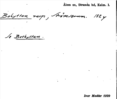 Bild på arkivkortet för arkivposten Bohyttan, se Bothyttan