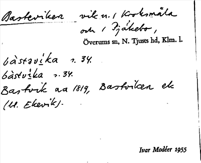 Bild på arkivkortet för arkivposten Basteviken