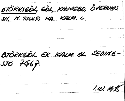 Bild på arkivkortet för arkivposten Björksgöl