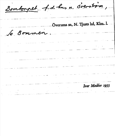 Bild på arkivkortet för arkivposten Bomtorpet, se Bommen