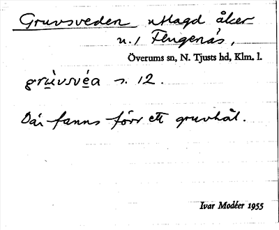 Bild på arkivkortet för arkivposten Gruvsveden