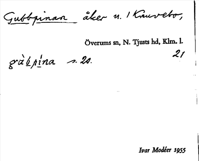 Bild på arkivkortet för arkivposten Gubbpinan