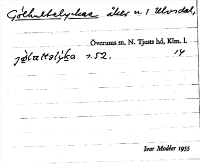 Bild på arkivkortet för arkivposten Gölhyltelyckan