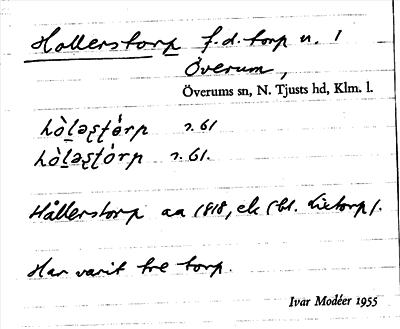 Bild på arkivkortet för arkivposten Hollerstorp