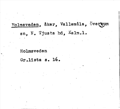 Bild på arkivkortet för arkivposten Holmsveden