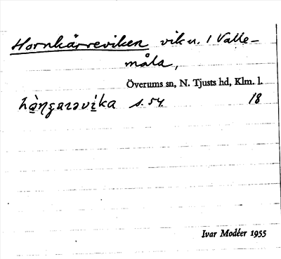 Bild på arkivkortet för arkivposten Hornkärreviken
