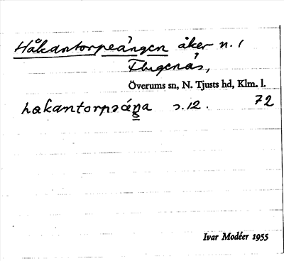 Bild på arkivkortet för arkivposten Håkantorpeängen