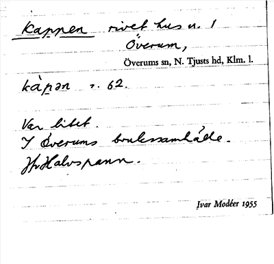 Bild på arkivkortet för arkivposten Kappen