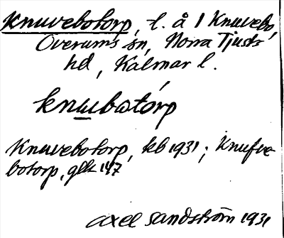 Bild på arkivkortet för arkivposten Knuvebotorp