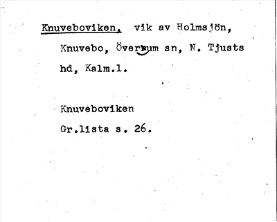 Bild på arkivkortet för arkivposten Knuveboviken