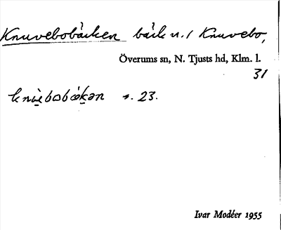 Bild på arkivkortet för arkivposten Knuvelbobäcken