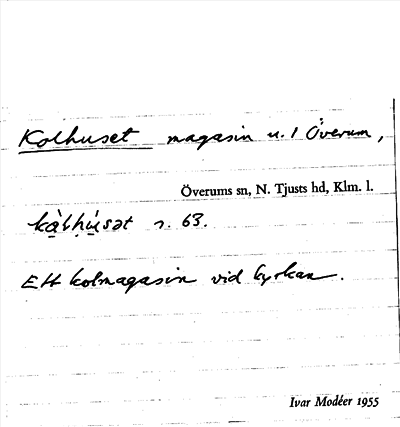 Bild på arkivkortet för arkivposten Kolhuset