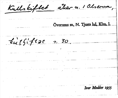 Bild på arkivkortet för arkivposten Kullskiftet