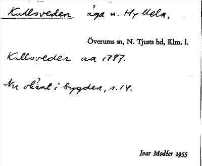 Bild på arkivkortet för arkivposten Kullsveden