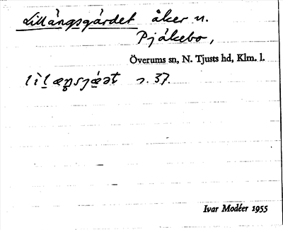 Bild på arkivkortet för arkivposten Lillängsgärdet