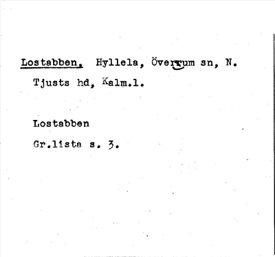 Bild på arkivkortet för arkivposten Lostabben