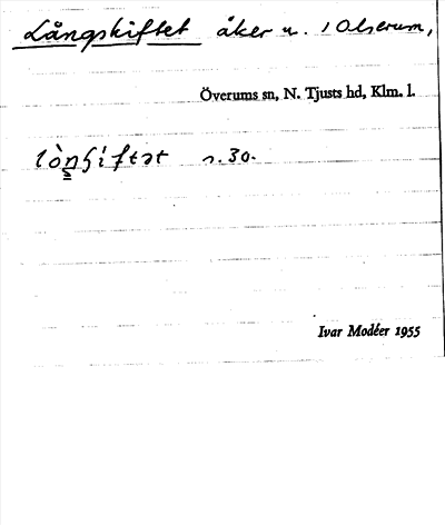 Bild på arkivkortet för arkivposten Långskiftet