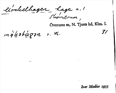Bild på arkivkortet för arkivposten Möckelhagen