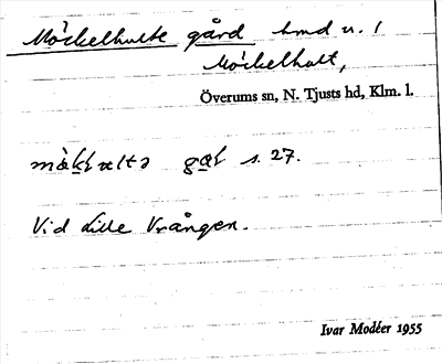 Bild på arkivkortet för arkivposten Möckelhulte gård
