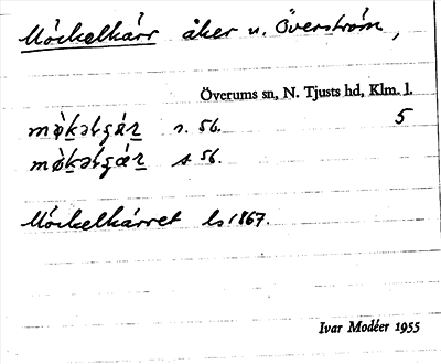 Bild på arkivkortet för arkivposten Möckelkärr