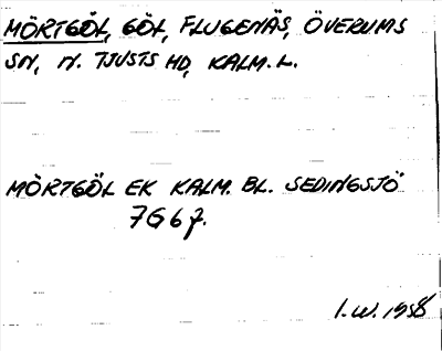 Bild på arkivkortet för arkivposten Mörtgöl