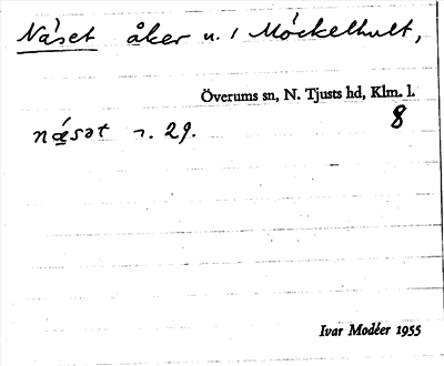 Bild på arkivkortet för arkivposten Näset