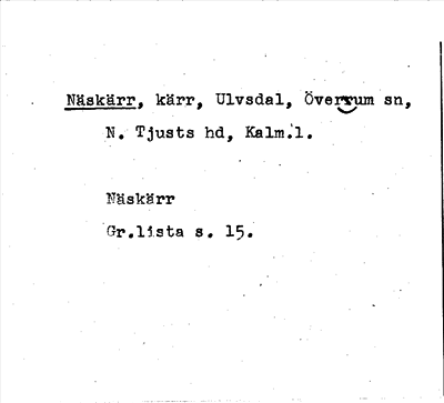 Bild på arkivkortet för arkivposten Näskärr