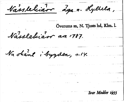 Bild på arkivkortet för arkivposten Nässlekiärr